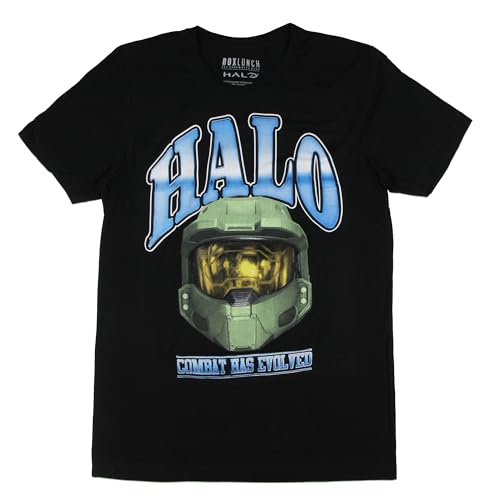 Halo Mens Master Chief Helmet Combat Has Evolved Adult Short Sleeve T-Shirt (X-Small)