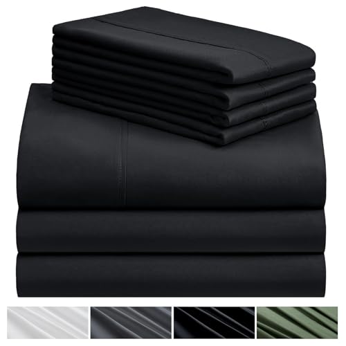 Recopilación de Sábanas para cama infantil . 40 VIOPY Juego de Sábanas de 3 Piezas para Cama Individual Size,Suave y Hipoalergénico,Funda de Cama de Microfibra,Juego de Ropa,Hotel de Calidad Bed Sheets(Negro, Individual)