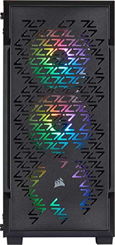 Corsair iCUE 220T RGB Airflow, Smart Case Gaming Mid-Tower ATX con Paratia in Vetro Temprato,Con finestra, iCUE 220T RGB,Nero