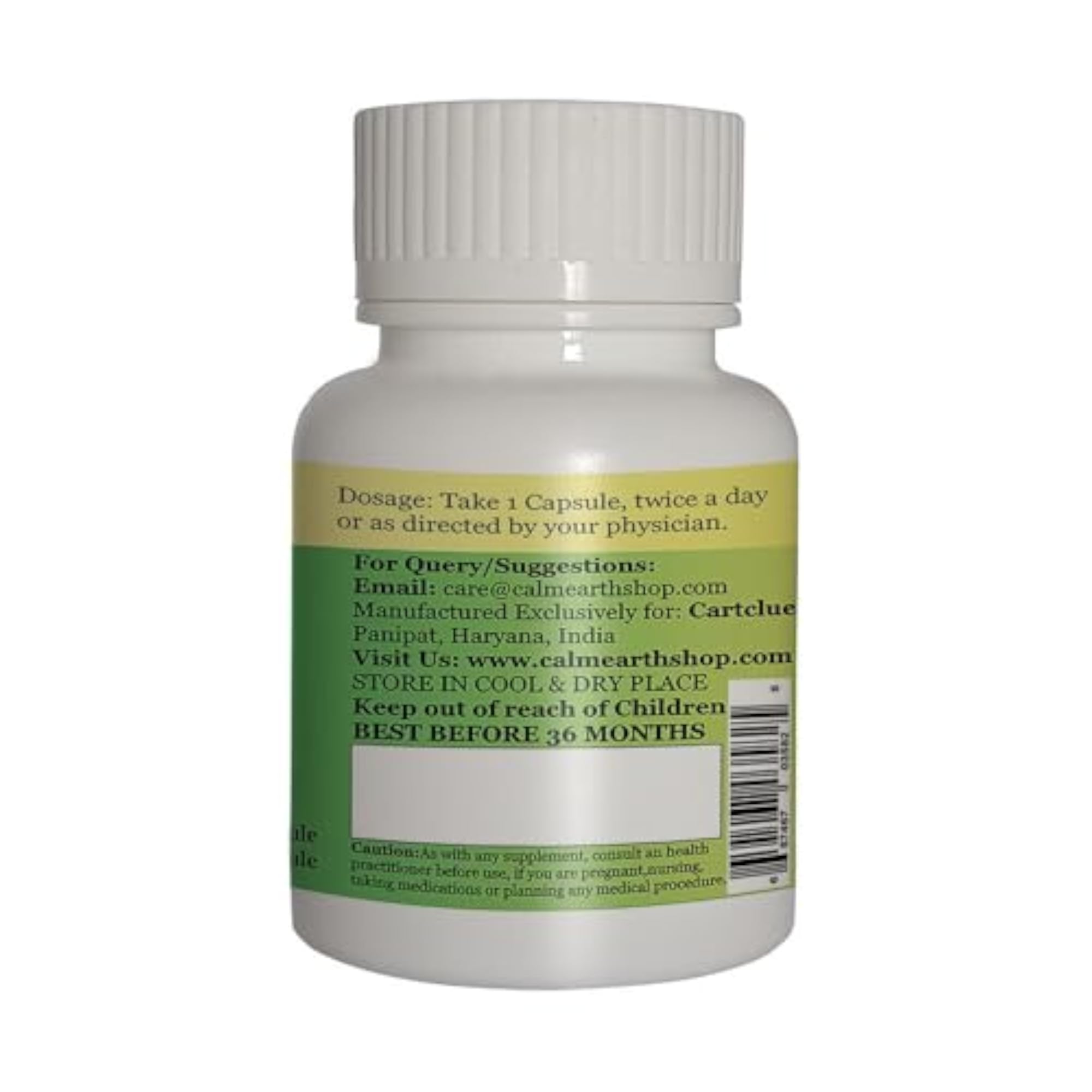 CALM EARTH Turmeric with Pepper Herbal Capsules, 90 Capsules