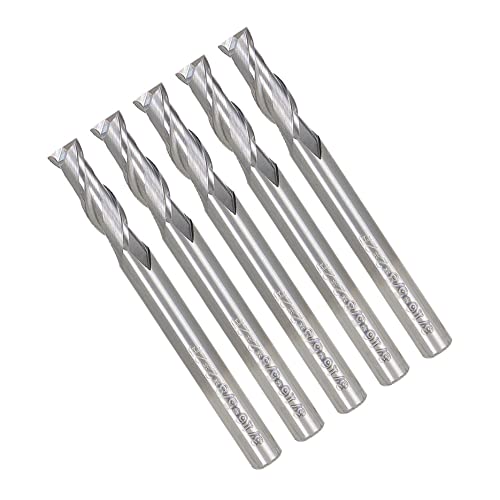 Image of 3 /16 Inch Milling Cutter 2 Slot Carbide End Milling Cutter Suitable for Aluminum Cutting Non-Ferrous Metal Cutting 5 Pieces