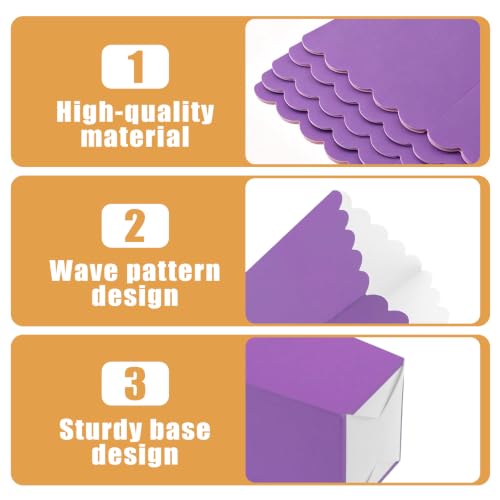 Image of 50 Pcs Popcorn Boxes Mini Paper Popcorn Box Cardboard Popcorn Container for Party Disposable Snack Candy Popcorn Bags Popcorn Holder for Movie Nights Birthday Wedding (Purple)