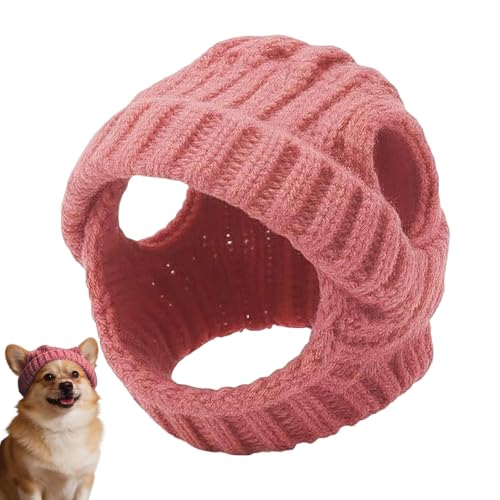 Hats for Small Dogs | Knitted Beanie with Ear Holes | Pet Birthday Hat,for Chihuahua French Bulldog Kitten Puppy Winter Party Birthday Cosplay Halloween New Years Festival