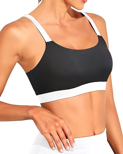 Image of Tempt Me Women Sports Bra Swim Crop Tops Only | Scoop neck, Bathing suits top, Removable cups, Adjustable straps