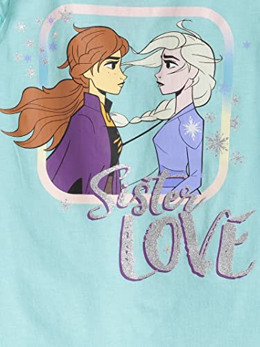 Disney Frozen Elsa Princess Anna Little Girls T-Shirts Dolphin Active Leggings And Shorts 4 Piece Outfit Set White 6 #TOP7