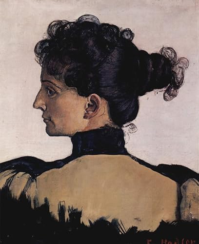 Tableau portrait Berthe Jacques par Hodler peinture sur toile 60x90cm