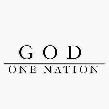 Copy of One Nation Under God Sticker Vinyl Decal Bumper Sticker 5"