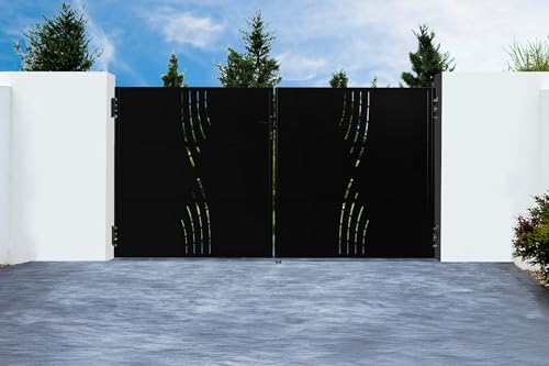 Casanoov - Casanoov Portail acier battant 3m NALI VELETA H.160cm noir mat