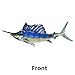 LIFFY Metal Sailfish Wall Art Outdoor Metal Fish Wall Hanging Decor Indoor Home Tropical Swordfish Wall Decor Glass Art Wall Decoration Ornaments for Kitchen,Living Room,Bedroom - 36 Inches Long