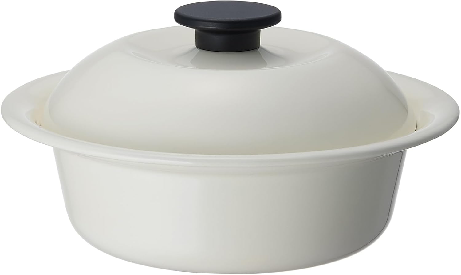 Nodahoro KO-19MW Heat-Resistant Enamel Pot, Gas Fire/Induction Compatible, Small, Single Person, Ramen, Udon, Made in Japan, Coconabe, Milky White