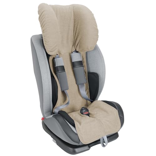 baby idea Housse siège Auto bébé Groupe 1/2/3 (9–36 kg) en éponge Coton 100% Certifiée Oeko-Tex Standard 100 | Respirante & Anti-Transpiration sans...