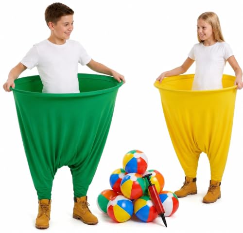 Image of Granny Pants Yard Game Set for Kids & Adults, Funny Giant Outdoor Party Game with Oversized Pants & Balls, Backyard Lawn Family Game for Birthdays, Reunions & Team Activities