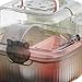 Bothyi Hamster Cage Small Animal Travel Case Villa Base Breathable Compact Accessories Carrier Hamster Carry Case for Guinea Outdoor, Pink