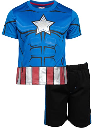 Image of Marvel Cosplay Athletic 2-Piece T-Shirt and Shorts Set Toddler to Big Kid