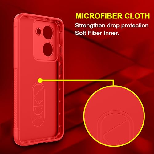 Image of amazon basics Back Case Cover for Realme P3 Ultra 5G | Compatible for Realme P3 Ultra 5G Back Cover | Liquid Silicon Magic Case with Camera Protection | Red