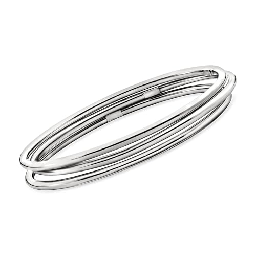 Ross-Simons Italian Sterling Silver Jewelry Set: 3 Polished Bangle Bracelets
