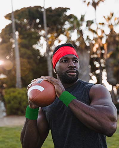 Suddora Wrist Sweatbands, Absorbent and Breathable Thick Cotton Bands for Working Out, Gymnastics, Basketball, Tennis, and Football, Multiuse Wristbands for Costumes and Cosplay