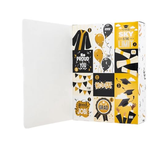 Graduation Gift Advent Calendar Fill it Yourself Empty Graduation Gift Box 12 Days of Graduation Gift Packaging Luxury Countdown Gift Box for Graduation DIY Personalized Graduation Gift Packaging Box with Internal Tray