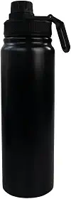Garrafa Térmica 800ml Isolamento Térmico Quente/Frio Inox, Preto