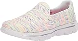 Skechers Women's GO Walk Evolution Ultra-GLADDEN Sneaker, White/Multi, 6 M US