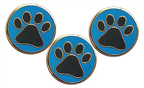 Image of Novel Merk Paw Print or Dog Bone Animal Lover Lapel Pin, Hat Pin & Tie Tack Set with Clutch Back