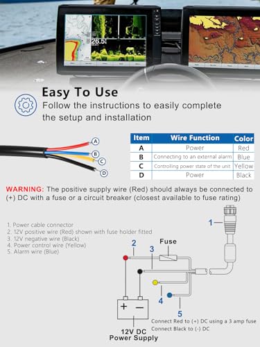 Cable de alimentacion de 4 pines para Simrad Navico repuesto NSS EVO3 GO LSS1 BSM 6