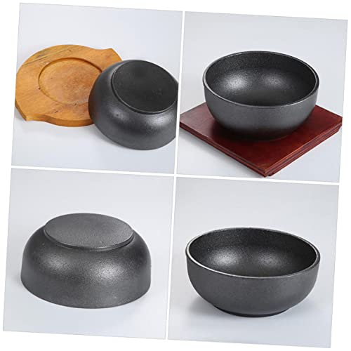 Dolsot Korean Bibimbap Bowl Rice Bowls Japanese Korean Cuisine Bowl Household Bibimbap Bowl Japanese Cuisine Accessory Noodle Bowl Portable Cast Iron Black Korean Bibimbap Bowl #TOP6