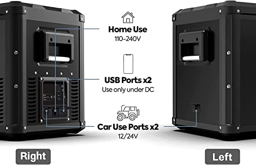 Image of ICECO VL45ProS 47.5Qt Portable Refrigerator, 12V Fridge with SECOP Compressor, 0-50℉, Iron Cabinet Car Refrigerator With Multi-directional Lid, USB&DC&AC, For RV,SUV,Truck,Boat|With Slide Mount