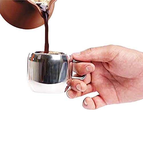 Whopperindia Stainless Steel Coffee Cup Mug Double Wall Stainless Steel Tea Cups, Reusable & Dishwasher Safe Set Of 6 #TOP2