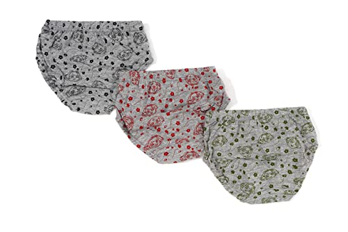 Image of Red Rose Girl's Cotton Printed Panties | Dora Printed Underwear for Girls (Pack of 3) (3-4 Years)