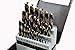 29PC Left Hand Industrial Black & Gold Drill Bit Set 135 degree split Point