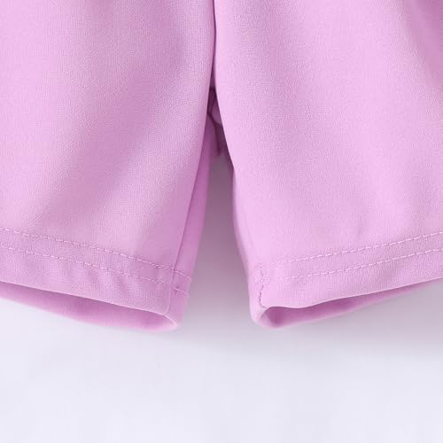 Image of Toddler Girls Two Piece Square Neck with Button Ruffled Sleeveless Top and Bow Tie Waistband Short Sets