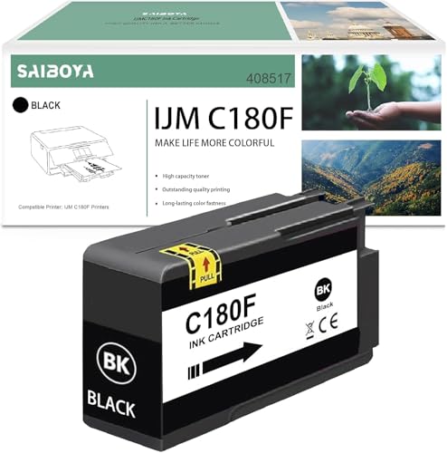 Cartouche d'encre reconditionnée IJM C180 XL noire 408517 pour Ricoh IJM C180F