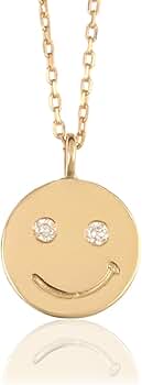 Amazon | 18金 ネックレス レディース K18 ダイヤモンド にこちゃん