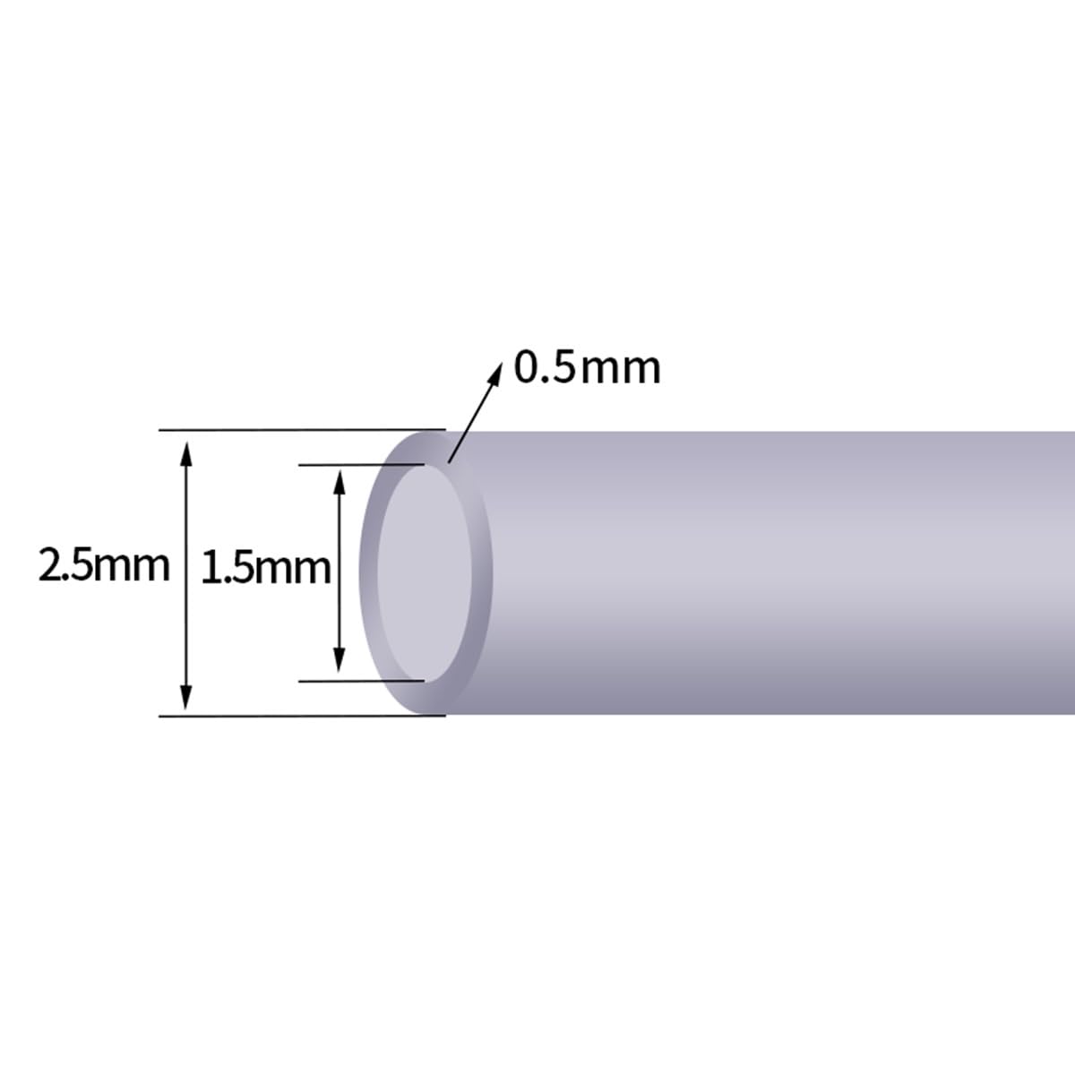 Tubo de silicona transparente para dispensador de agua, 15 metros de longitud, diámetro exterior de 2,5 mm, diámetro interior de 1,5 mm, manguera flexible y duradera