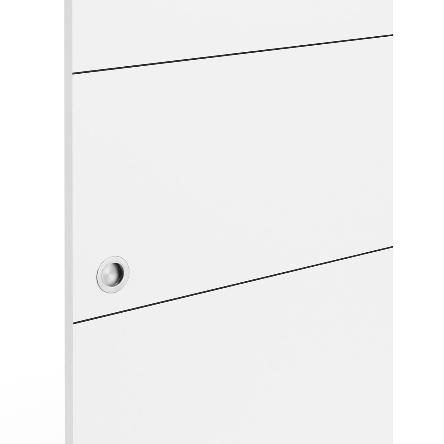 IDMarket - Juego de puerta corredera blanca de 83 cm con riel y fijaciones