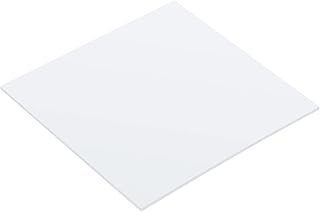 MECCANIXITY UHMW Sheet Ultra High Molecular Weight Polyethylene Sheet Hard Plastic Sheet Board 10''x 10'' x 0.12'' White Pack of 2