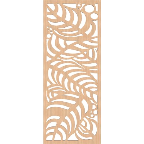 Image of 15 3 /8 inchW x 39 3 /8 inchH x 3 /8 inchT Mills Decorative Fretwork Wood Wall Panels, Hickory
