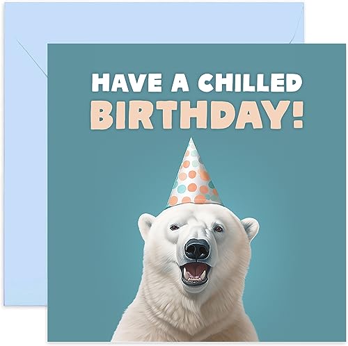 Old English Co. Lustige Tier-Geburtstagskarte – Happy Bear-thday Mit Braunbär