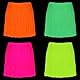 Lichtleitende Partyartikel - 4 Stück Multicolor Neon-Leuchtrocke für Neon-Partydekorationen Maskenball Geburtstagsfeier Halloweenkleid
