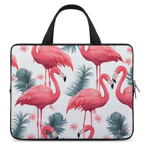 Housse 17 pouces antichoc flamant rose idéale pour le télétravail et les voyages