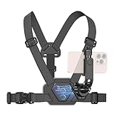 Upgraded Magnetic Phone Chest Strap Harness Mount, Magnetic Quickly Release Adjustable Cell Phone Chest Harness Holder, VLOG/POV Balance Stability and Comfort for iPhone 16/15/14/13/12 and More Phones