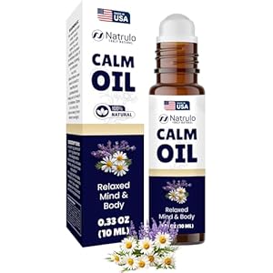 Calm Essential Oil Roll On – Calming Essential Oils with Lavender & Chamomile – Stress Relief, Relaxation & Skin-Soothing Aromatherapy – Essential Oil Roller – Self Care & Relaxation Gifts for Women
