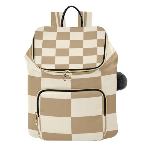 Sac à dos femme tendance marron café et crème l'alliance de la légèreté