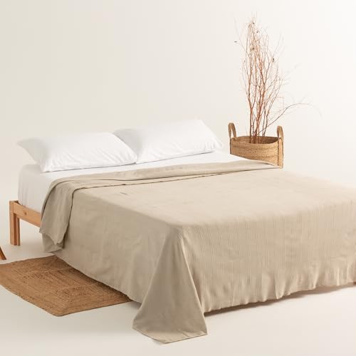 GAMUSI Funda sofá 3 plazas Multiusos, Colcha Cama 135/150 cm, Jarapa Foulard cubrecama Mantas de Sofa Suave Resistente Liso - 230x280 cm, Piedra - imagen 3