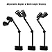 LURMMUE Dual Reptile Lamp Stand with Suction Cups, Adjustable Bracket for Terrariums, Dual‑Head Heat & Basking Lamp Holder with Ceramic Sockets and Separate Switches