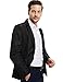 Pishon Men's Blazer Jacket Lightweight Casual Slim Fit One Button Sport Jackets, Black, Tag Size XXL=US Size M