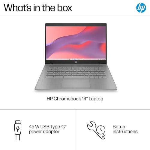 Image of HP Chromebook 14 Laptop for Everyday Schoolwork, Intel Celeron Processor