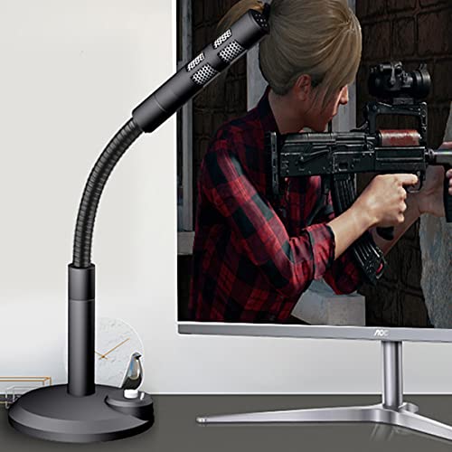 Stereo Microphone with Stand for PC,Laptop.Ideal for Streaming,Chatting,Recording,Conference Call,3.5mm Jack - Black - Image 6