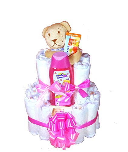 ❥ Windeltorte Mädchen ❥| Baby Geschenk | Für Mädchen zur Geburt & Taufe